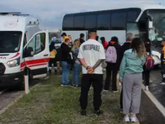 Aksaray’da tur otobüsü kaza yaptı…