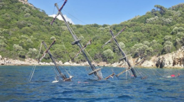 Marmaris’te 148 yolcunun bulunduğu tur teknesi battı…