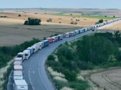 Hamzabeyli Sınır Kapısı’nda 23 kilometrelik TIR kuyruğu