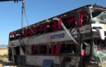 Amasya’da yolcu otobüsü devrildi…