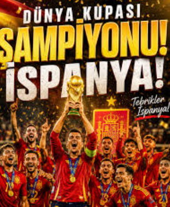 İSPANYA DÜNYA KUPASI ŞAMPİYONU